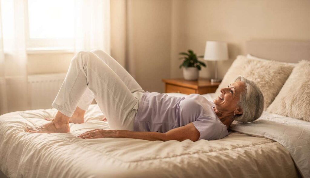 4 ćwiczenia w łóżku, które wzmocnią core skuteczniej niż plank po 60-tce