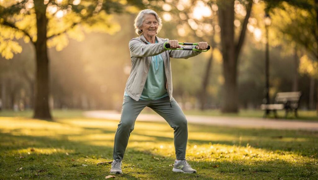 Trening z gumami oporowymi po 60-tce: ortopeda z Wrocławia podaje bezpieczny plan na 2 tygodnie