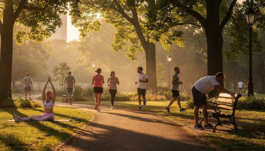 Badanie z JAMA 2026: osoby ćwiczące rano mają o 18% niższe ryzyko udaru niż ćwiczące wieczorem